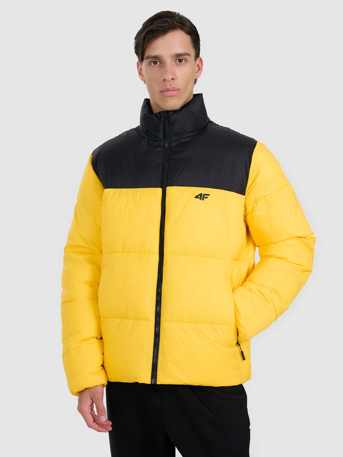 4F Kurtka puchowa z wypełnieniem syntetycznym męska - żółta S
