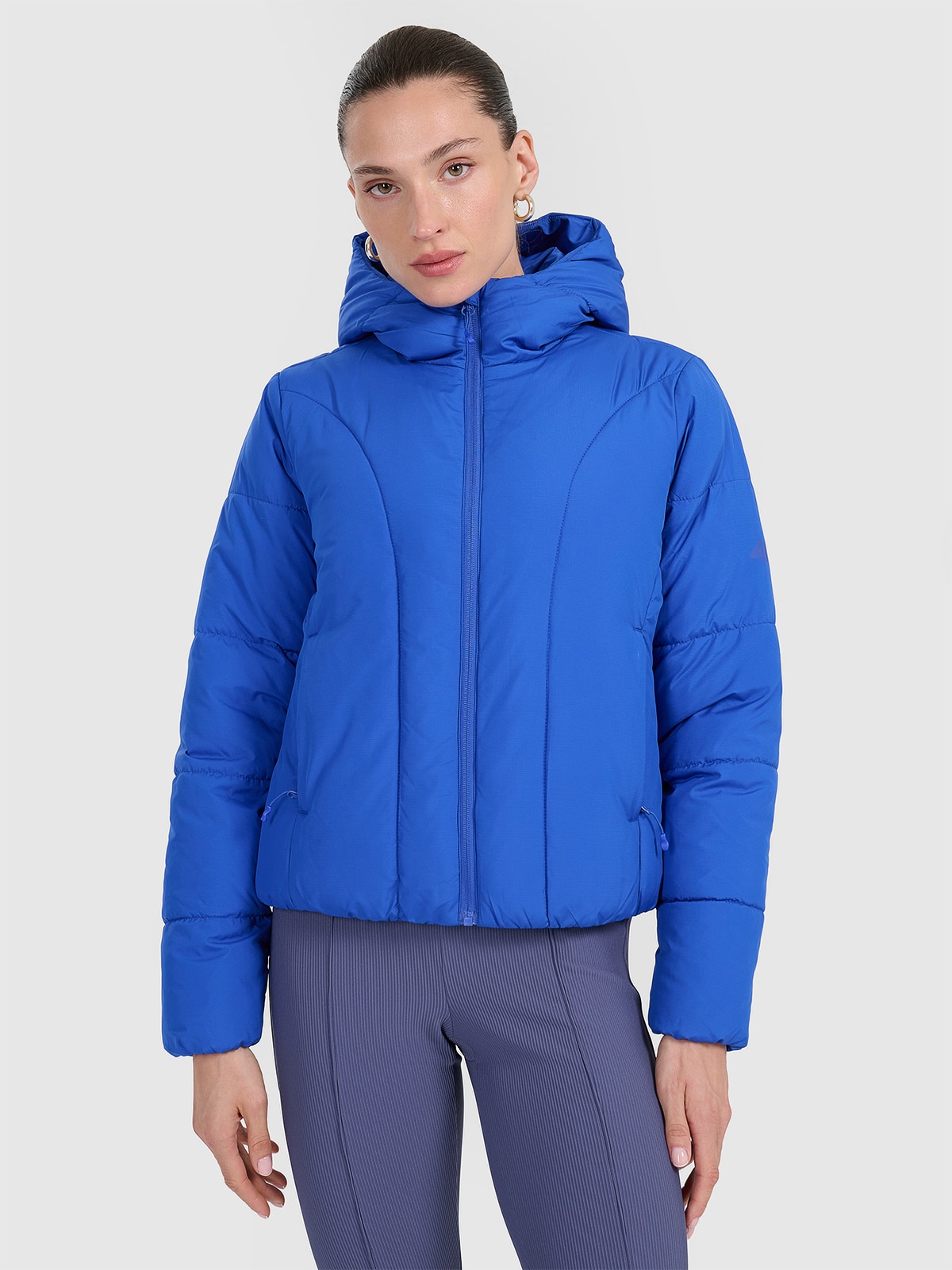 4F Kurtka puchowa z wypełnieniem syntetycznym damska - niebieska L