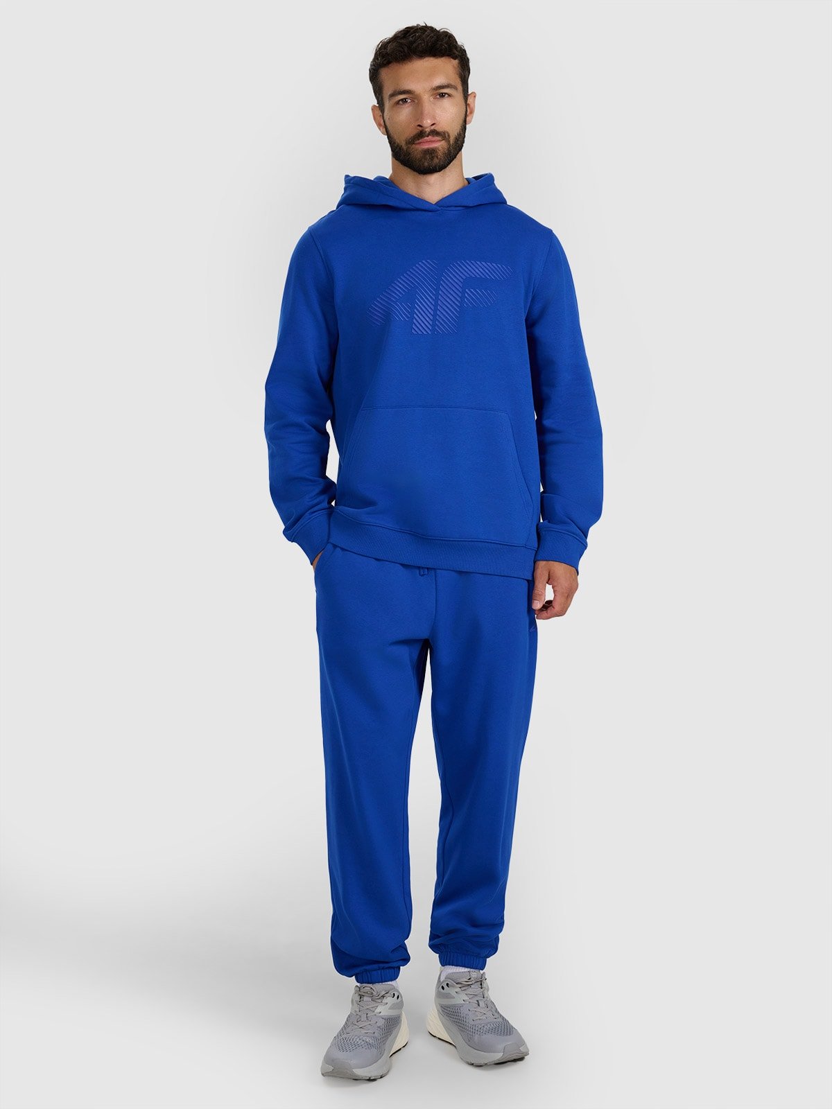 4F Spodnie dresowe joggery męskie - niebieskie XXL