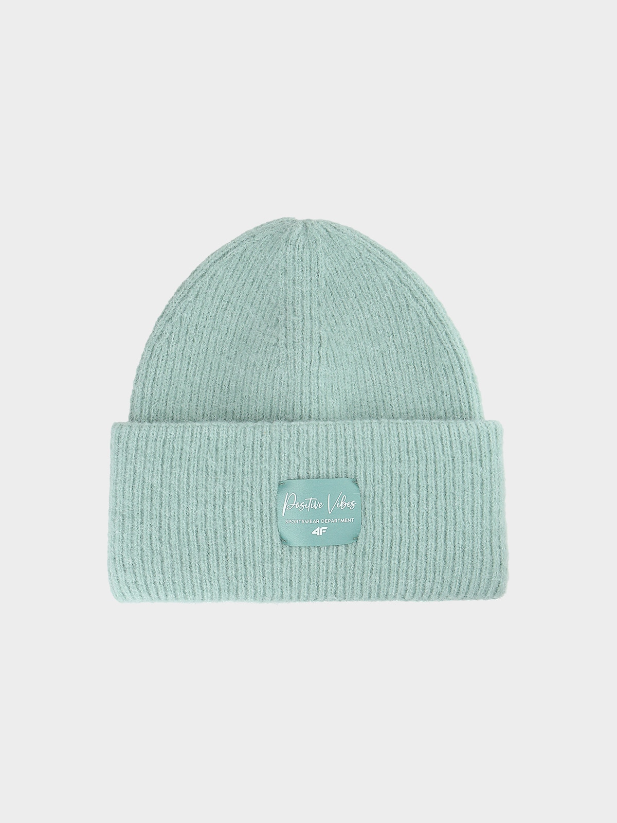 4F Czapka zimowa dziewczęca - turkusowa Uniwersalny