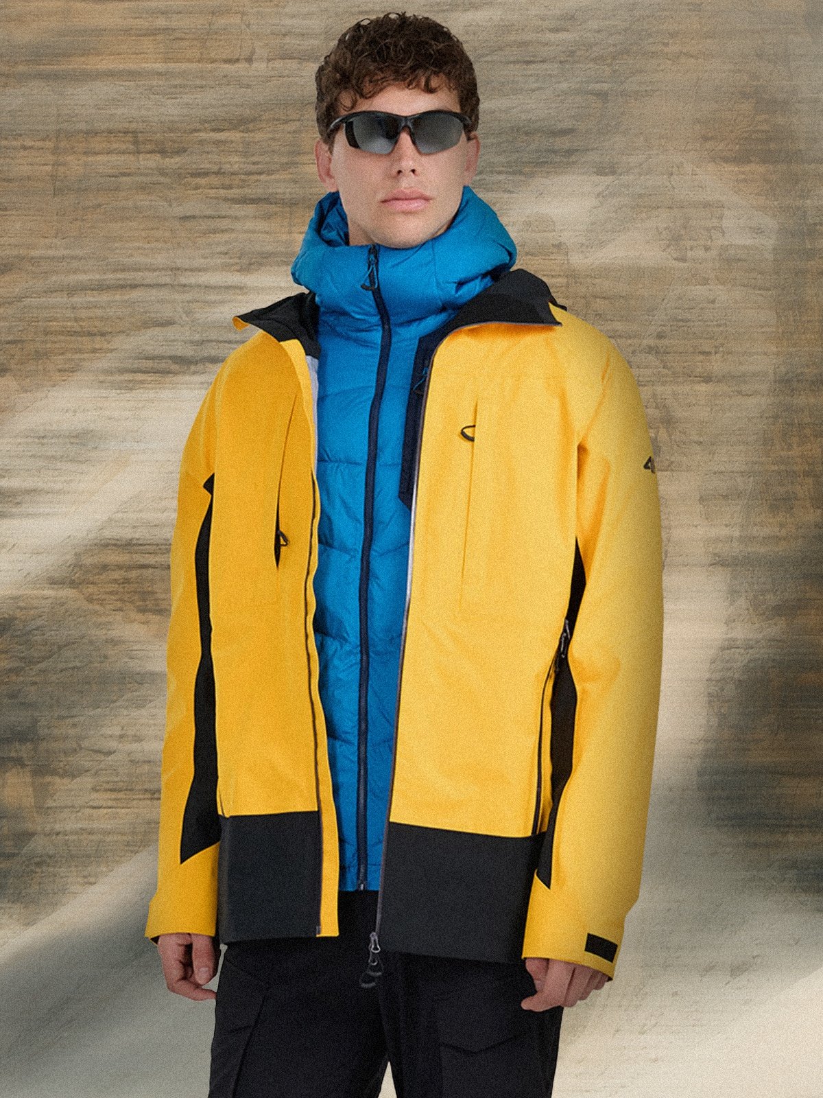 4F Kurtka puchowa trekkingowa z wypełnieniem Primaloft Silver męska - granatowa M