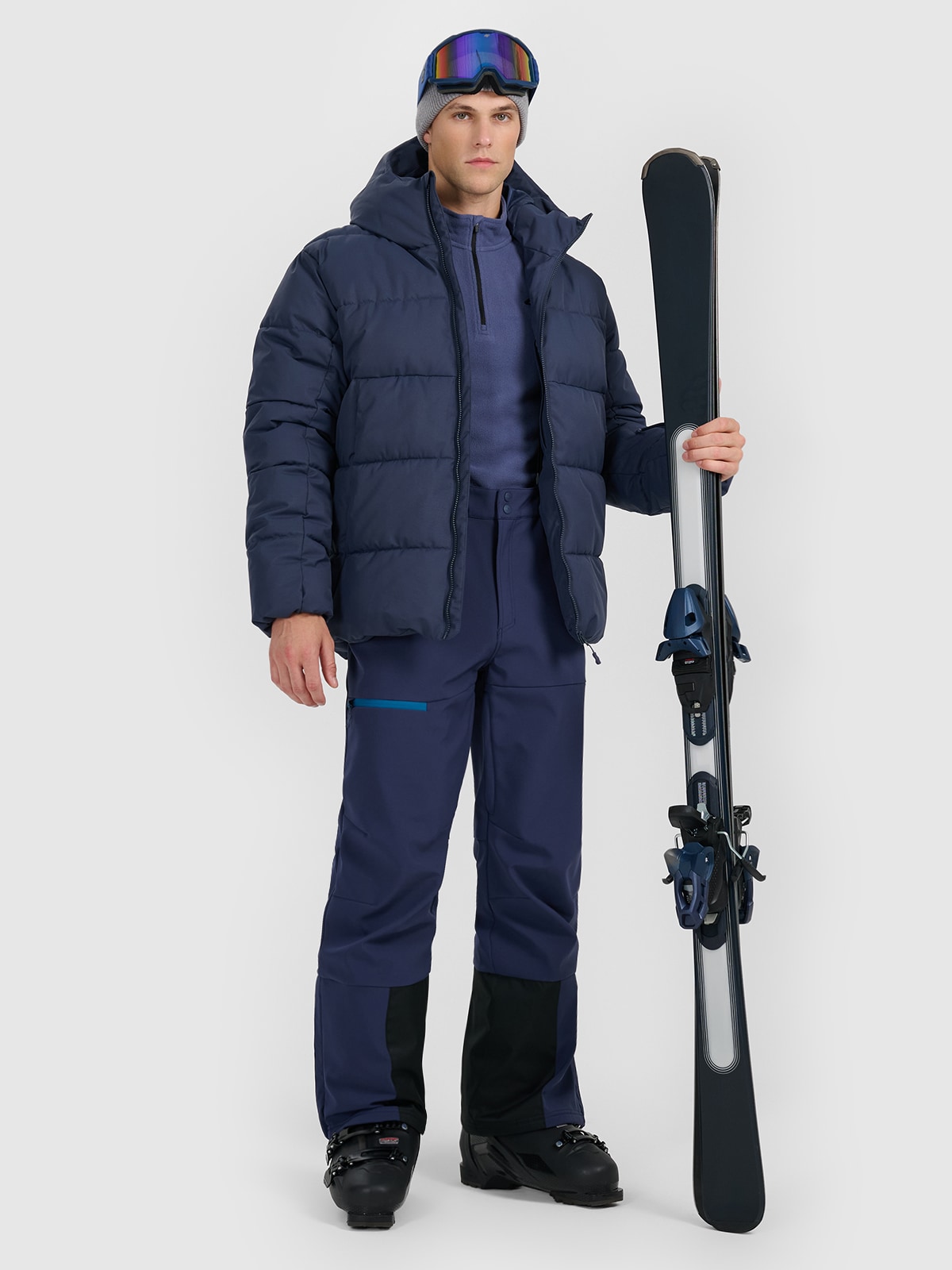 4F Spodnie narciarskie softshellowe membrana 10000 męskie - granatowe 3XL