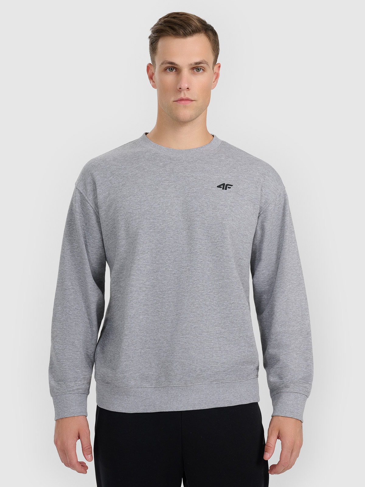 4F Bluza dresowa nierozpinana bez kaptura męska - szara S