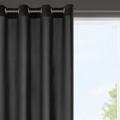 ZASŁONA GOTOWA RITA 140 X 175 CM CZARNY