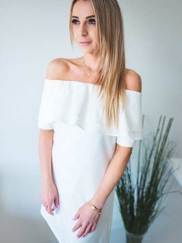 Sukienka Model Sandra Ecru - Jersa