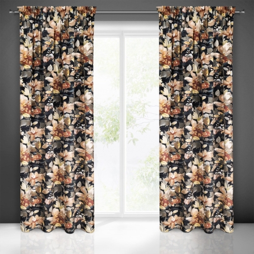 ZASŁONA GOTOWA BETTY NA TAŚMIE 140 X 300 CM GRAFITOWY