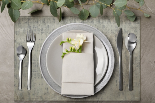 OBRUS ALINA 30 X 40 CM SREBRNY