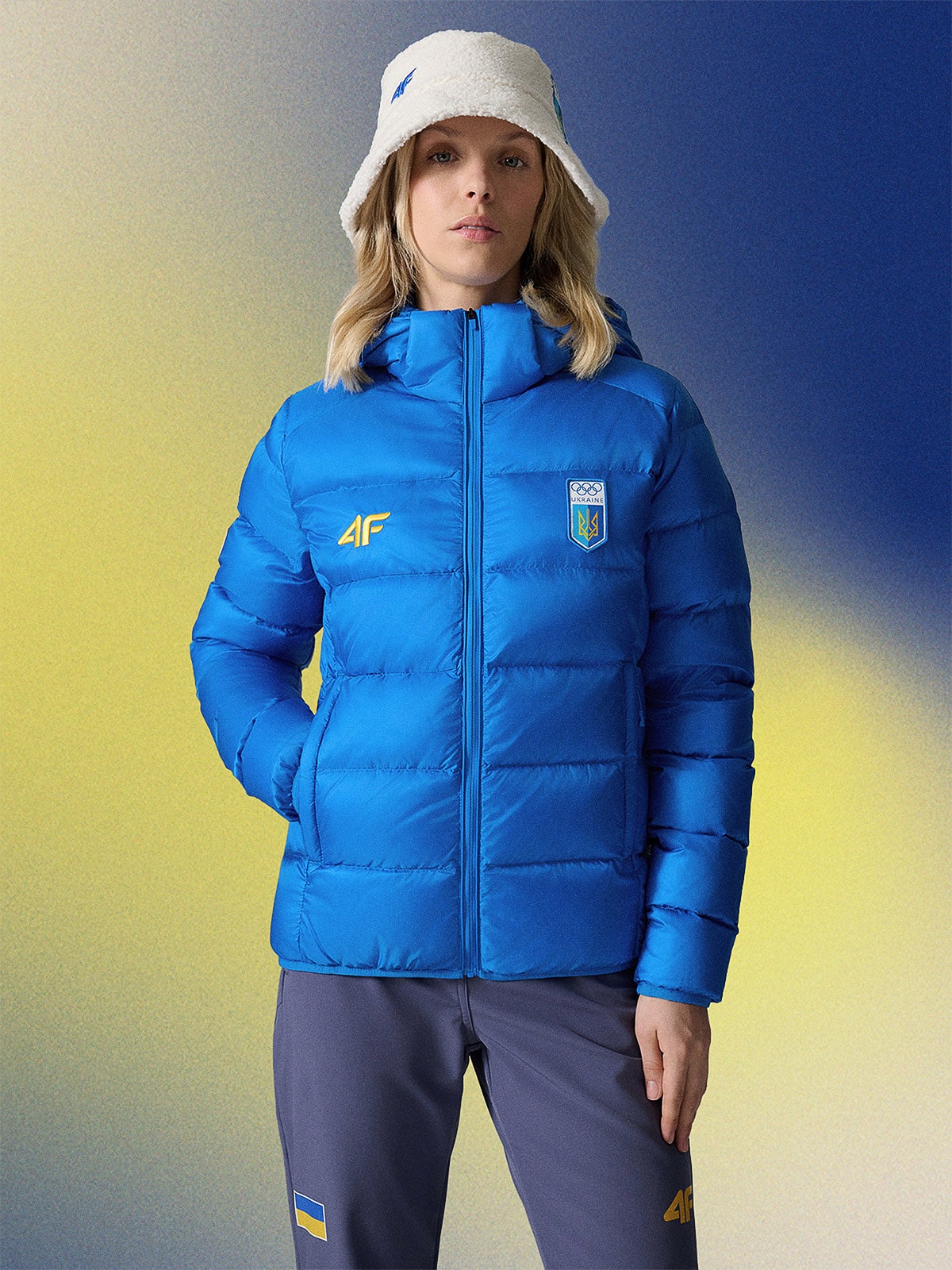 Milano-Cortina/Україна - жіноча пухова куртка - синя