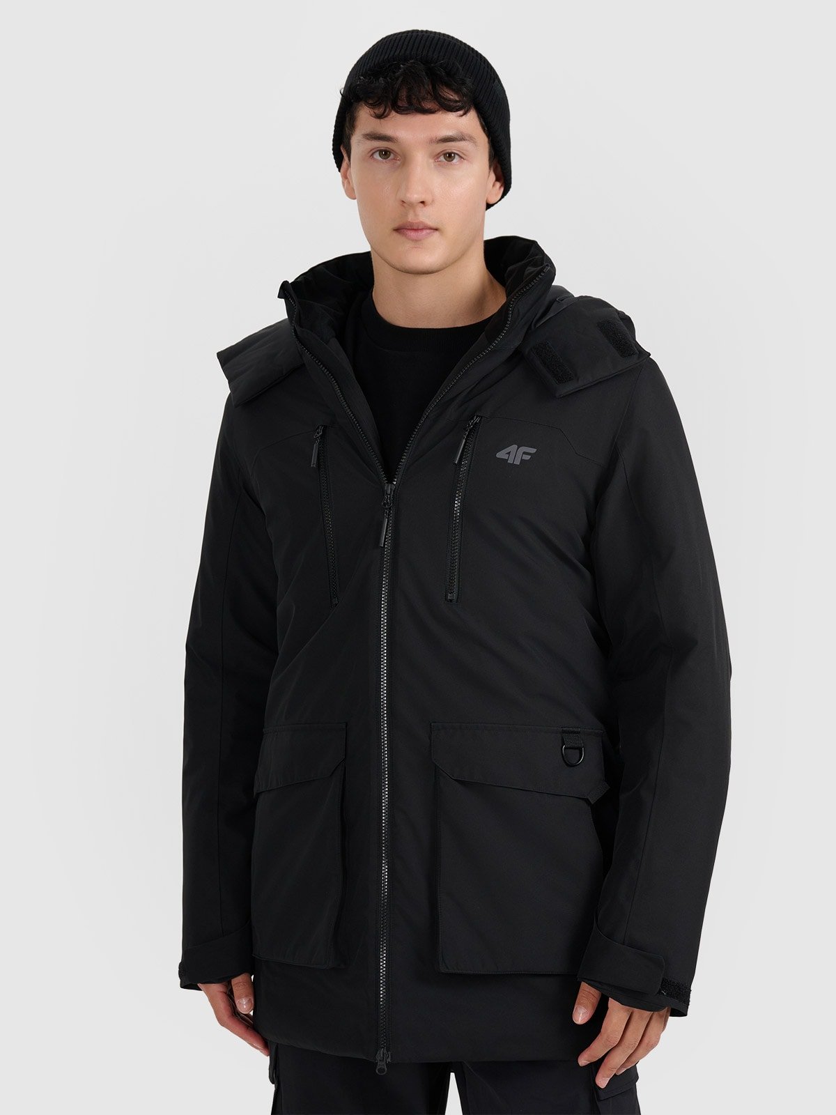 Чоловіча зимова куртка мембрана 8000 - чорна