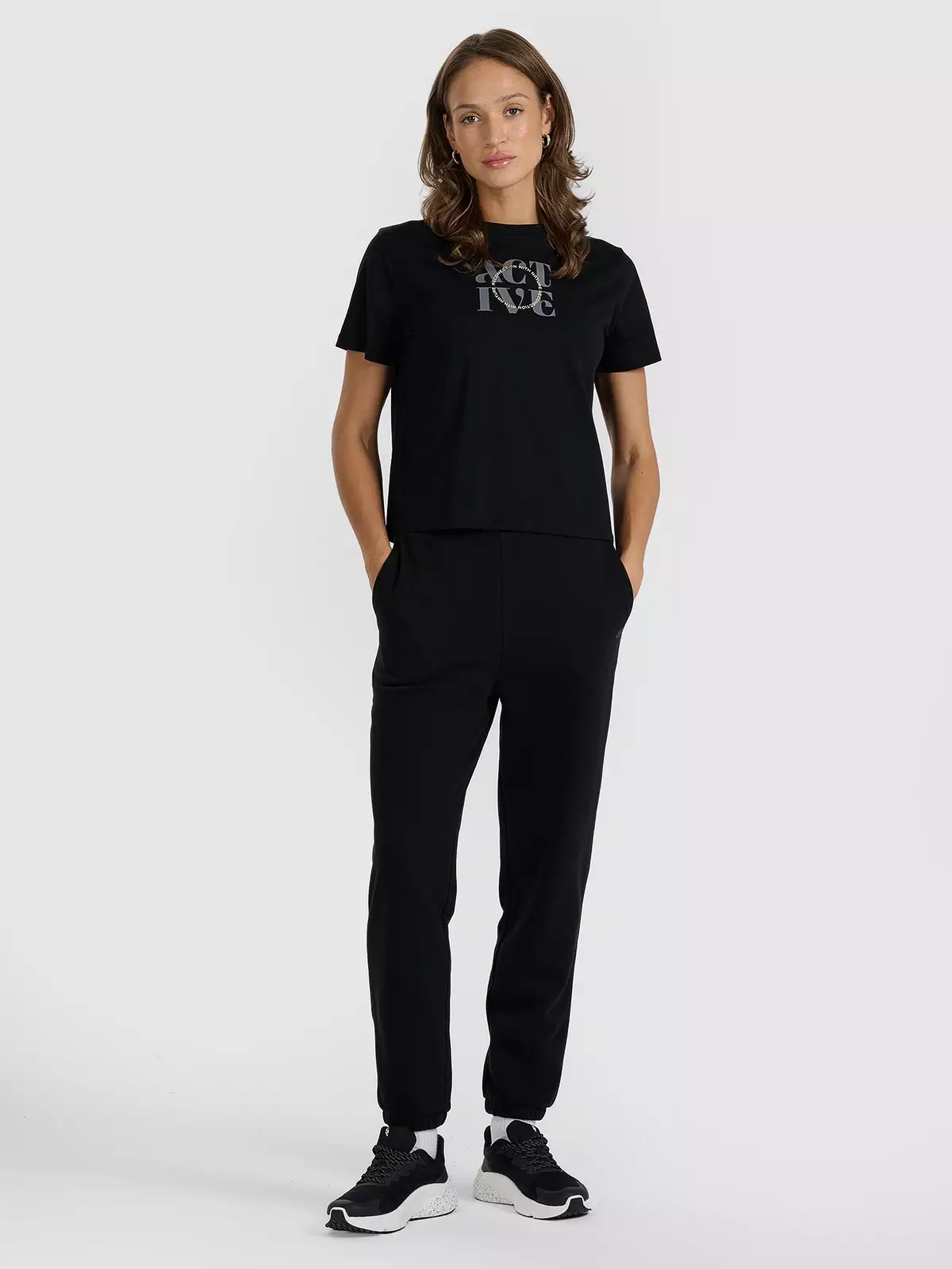 Жіночі спортивні штани-джогери - чорні