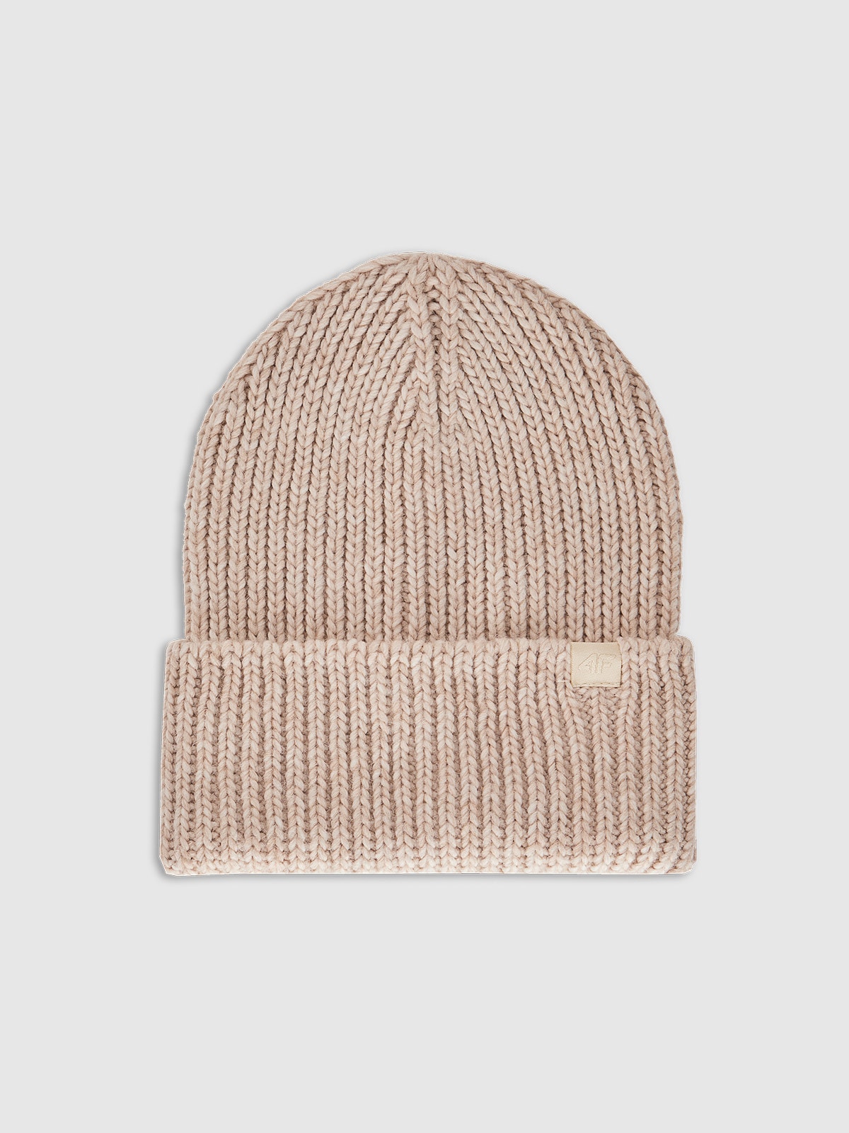 Жіноча зимова шапка з додаванням вовни - бежева