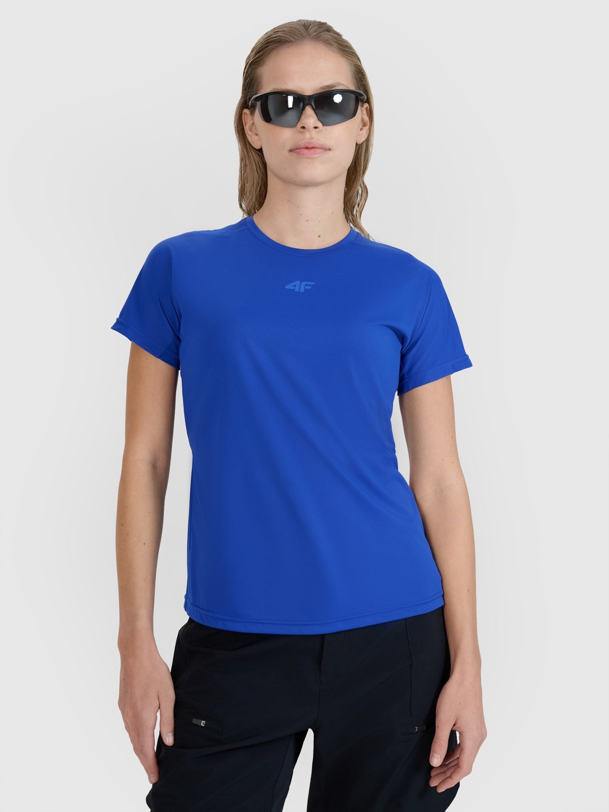 Жіноча велосипедна футболка - блакитний