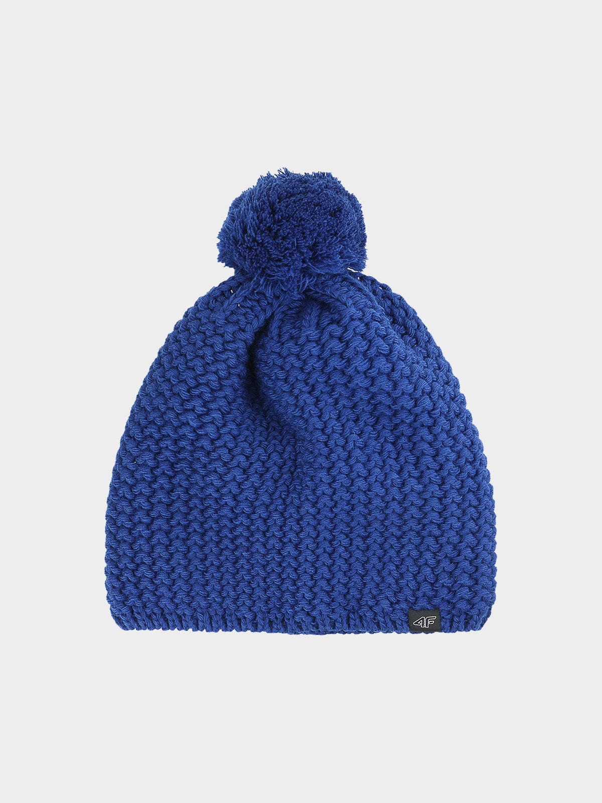 Чоловіча зимова шапка з помпоном - блакитний