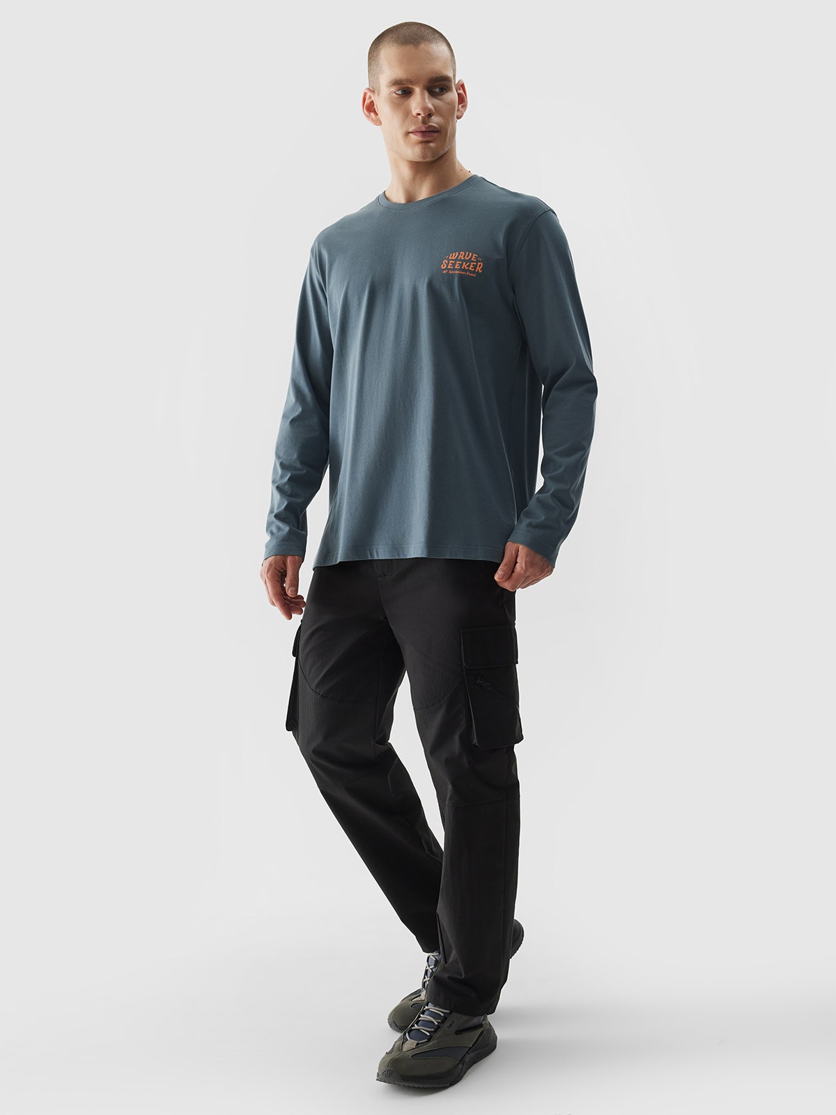 Чоловічі штани casual cargo - чорний