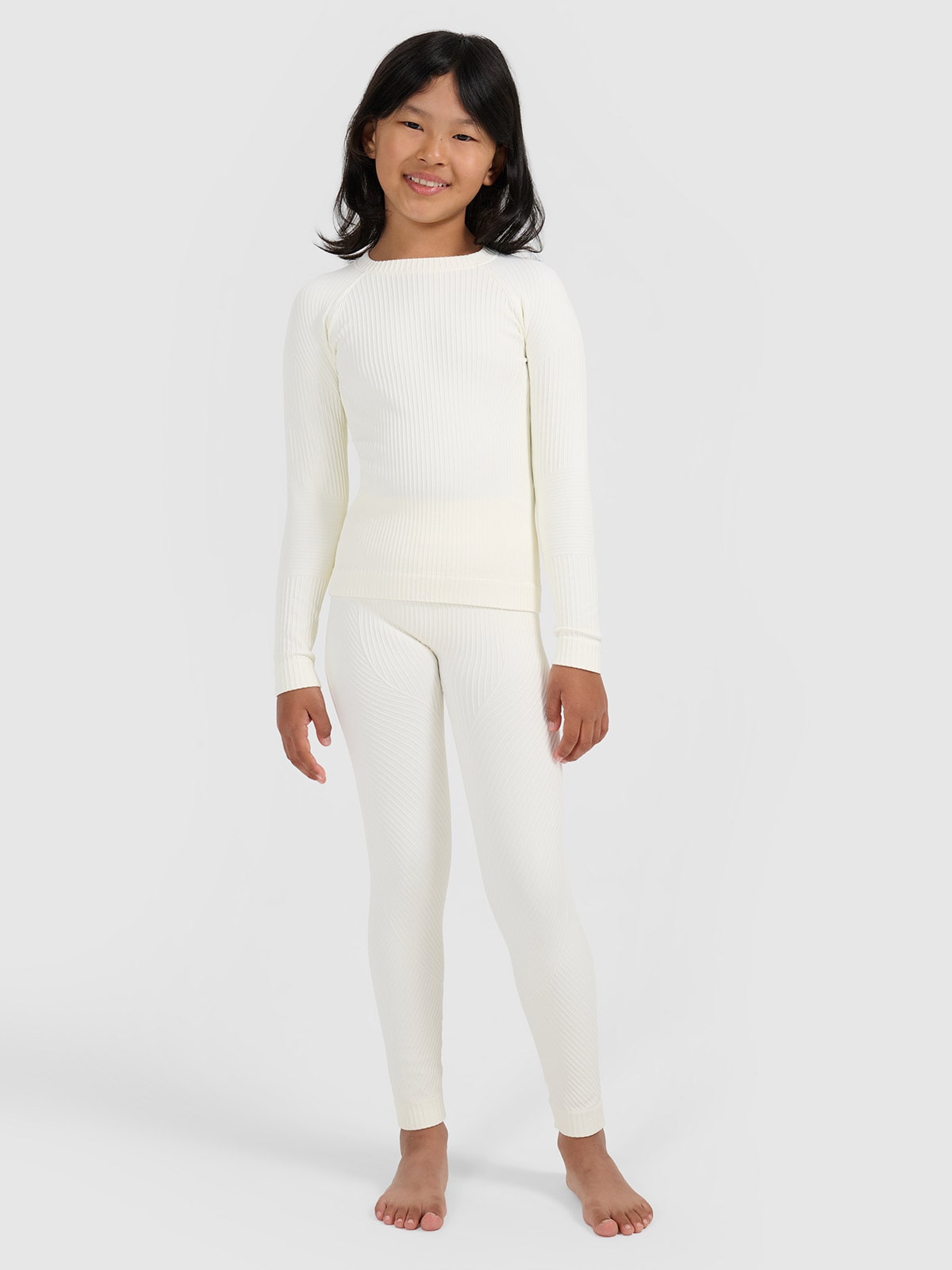 Термобілизна безшовна комплект дівоча - біла