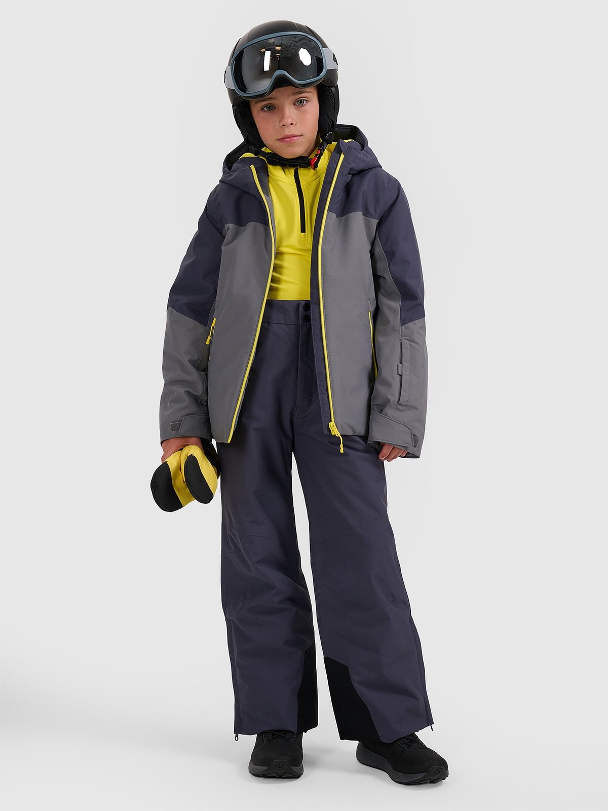 Хлопчачі лижні штани мембрана 8000 - сірі