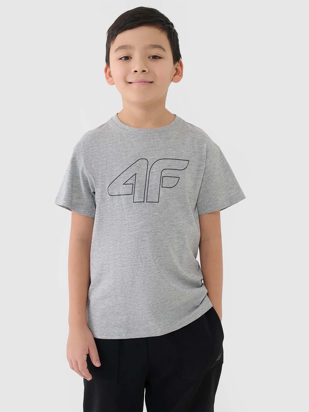 Футболка з принтом для хлопчиків - сірий