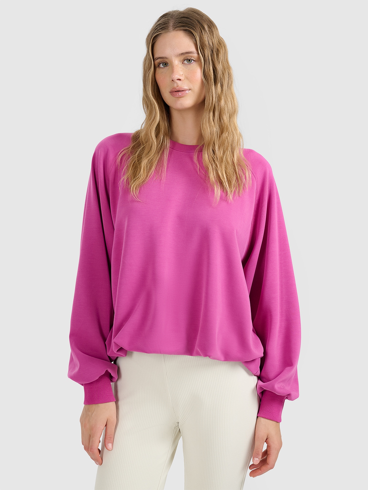 Жіноча спортивна кофта без застібки з модалом - рожева