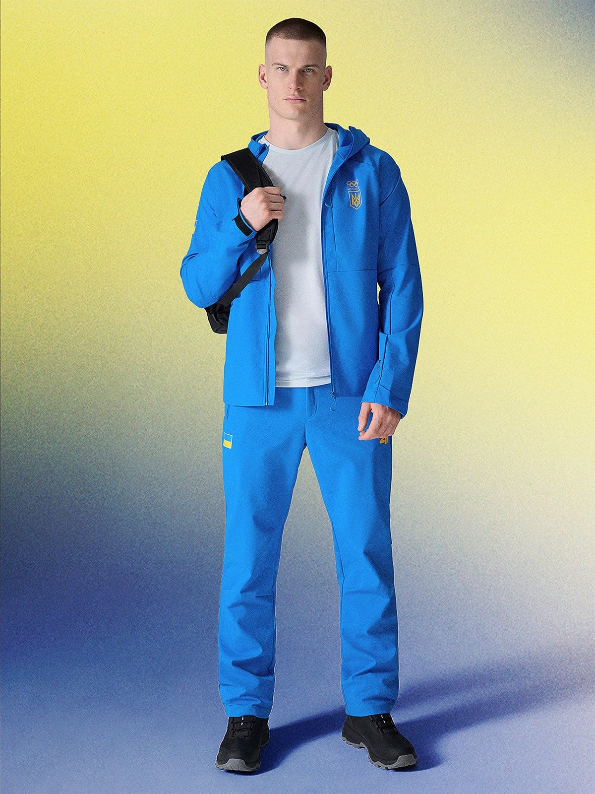 Milano-Cortina/Україна - Чоловічі софтшелл штани з мембраною 10000 - сині