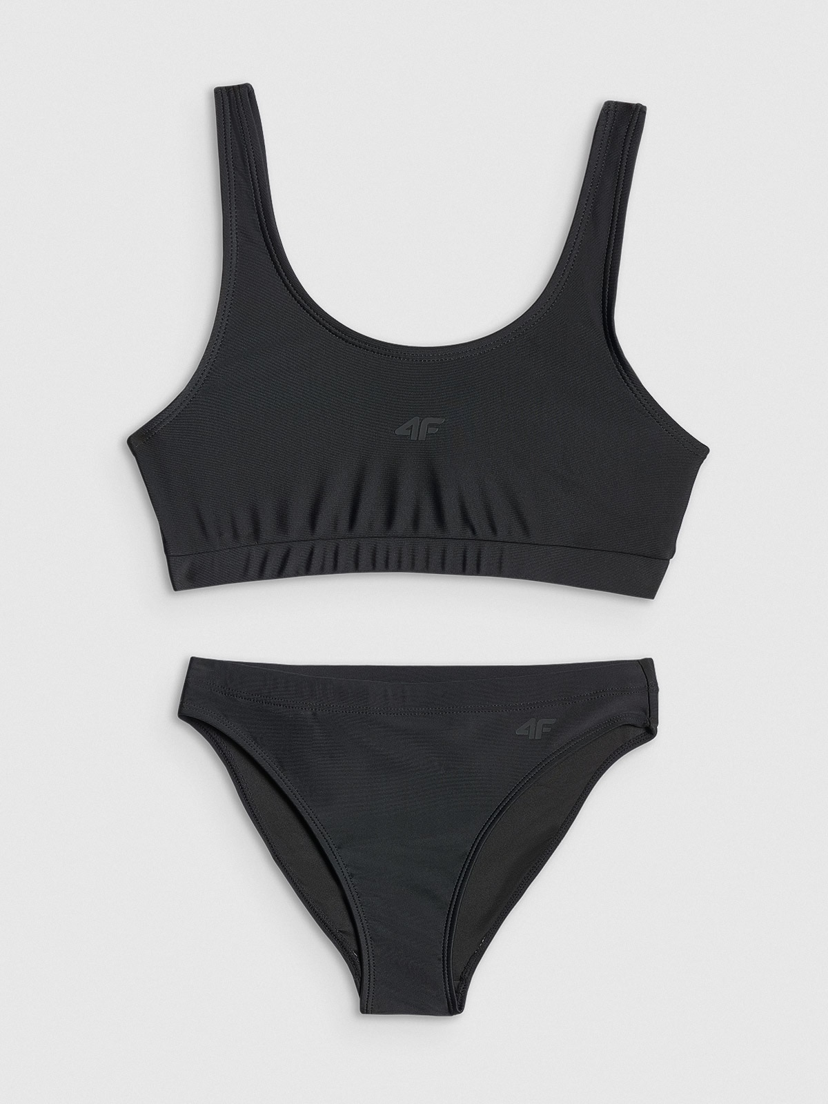 Роздільний купальник для дівчаток - чорний