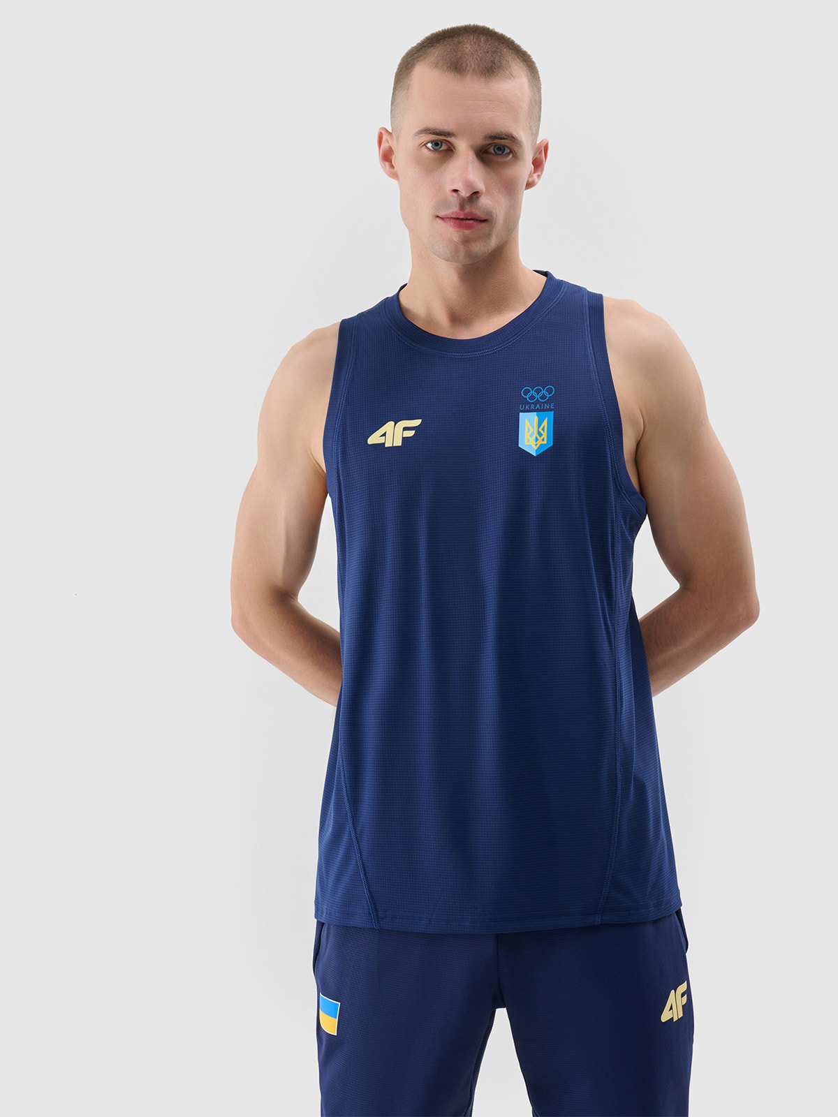 Париж/Україна - Чоловіча функціональна майка tank top Polartec Power Dry - темно-синій