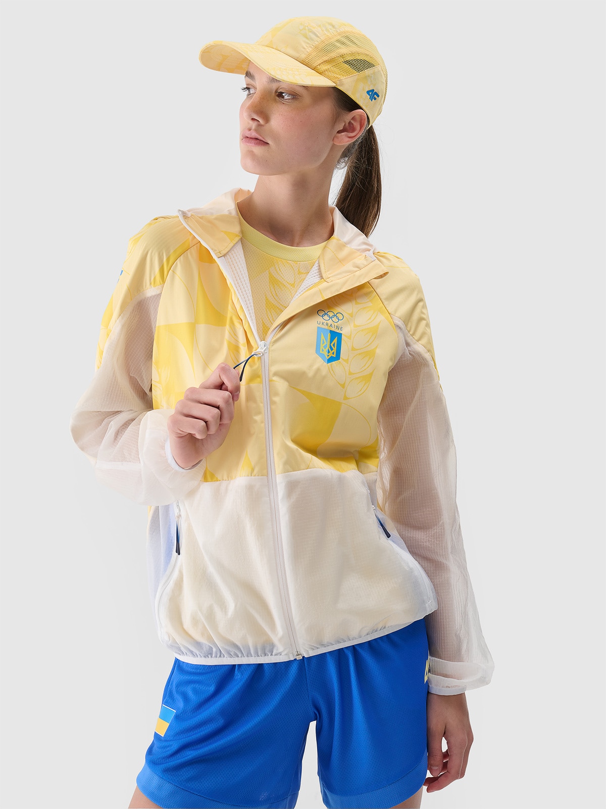 Париж/Україна - Жіноча вітрозахисна куртка softshell - жовтий