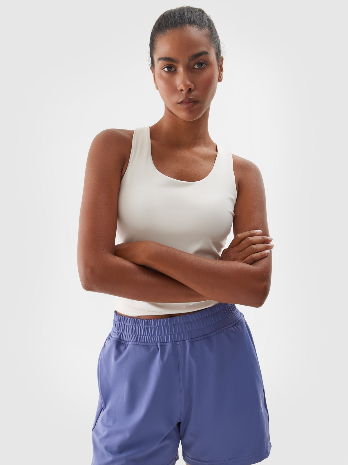 Жіночий швидковисихаючий топ для тренувань - бежевий