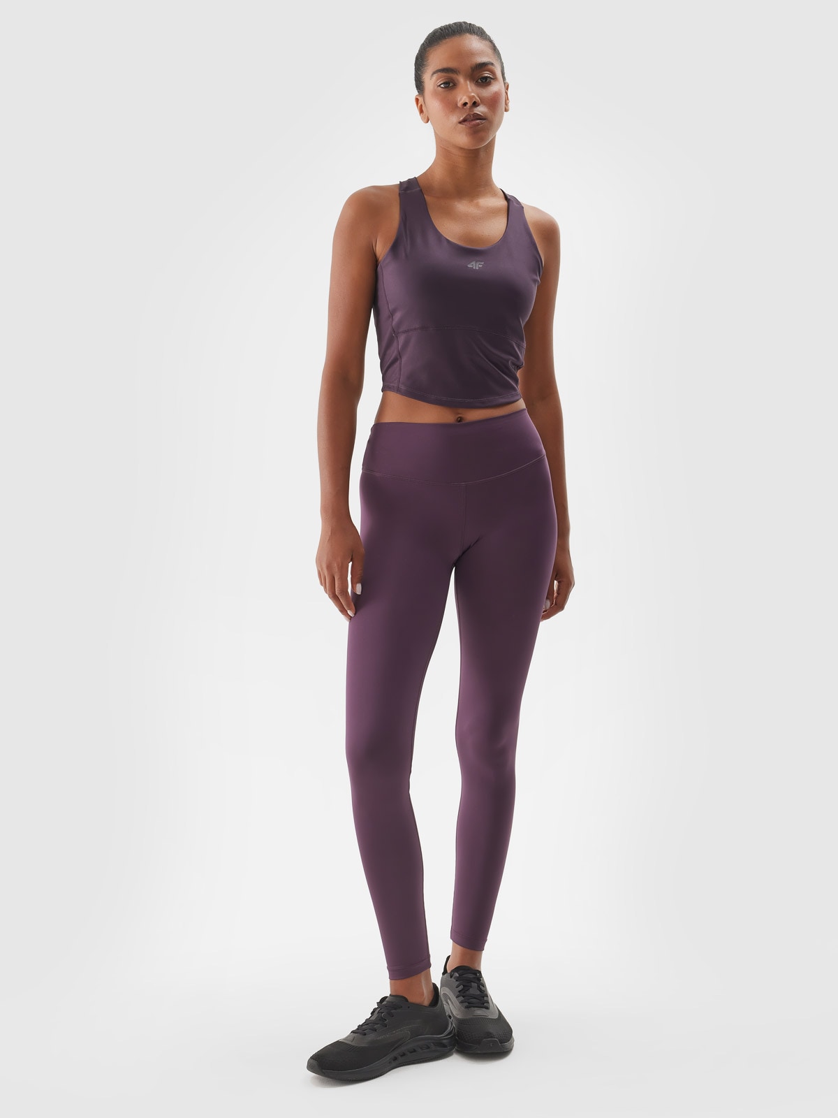 Жіночі легінси для тренувань з середньою посадкою - фіолетовий
