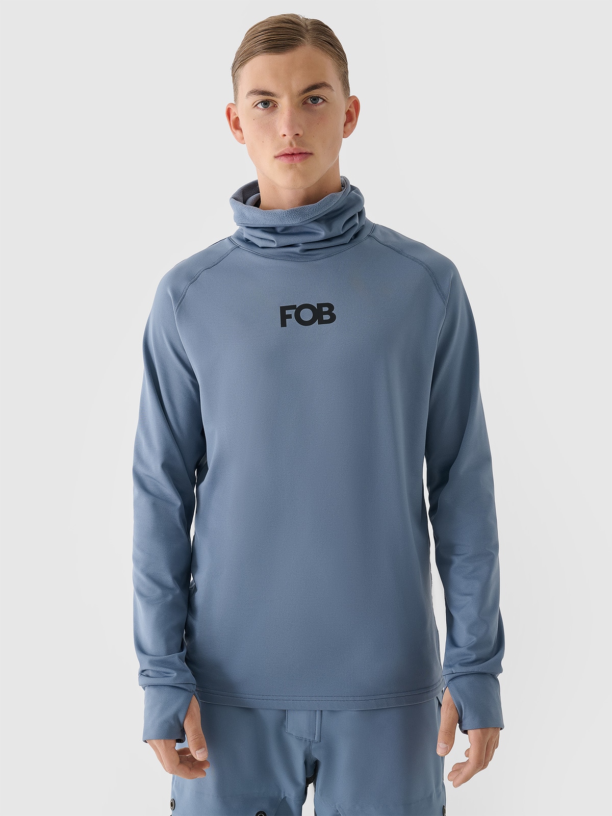 Чоловіча термоактивна білизна з начесом (верх) - темно-синій