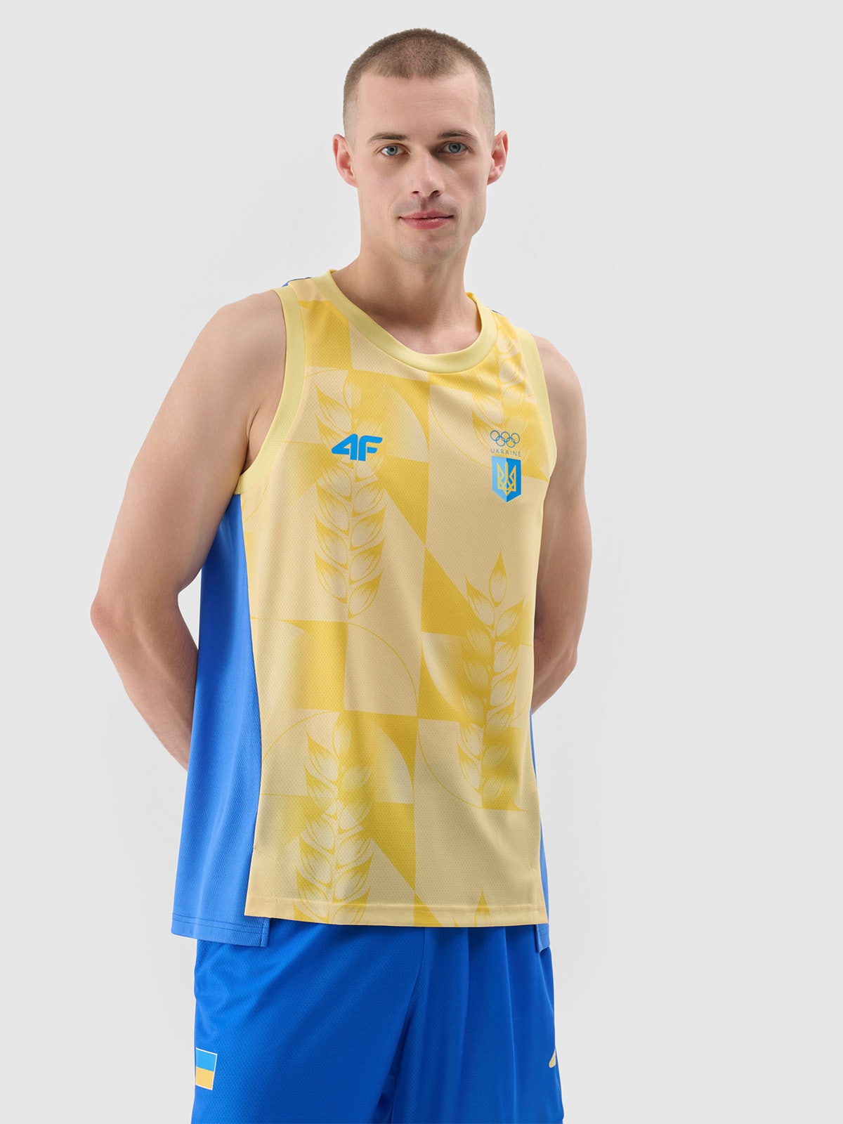 Париж/Україна - Чоловіча швидковисихаюча функціональна майка tank top - жовтий