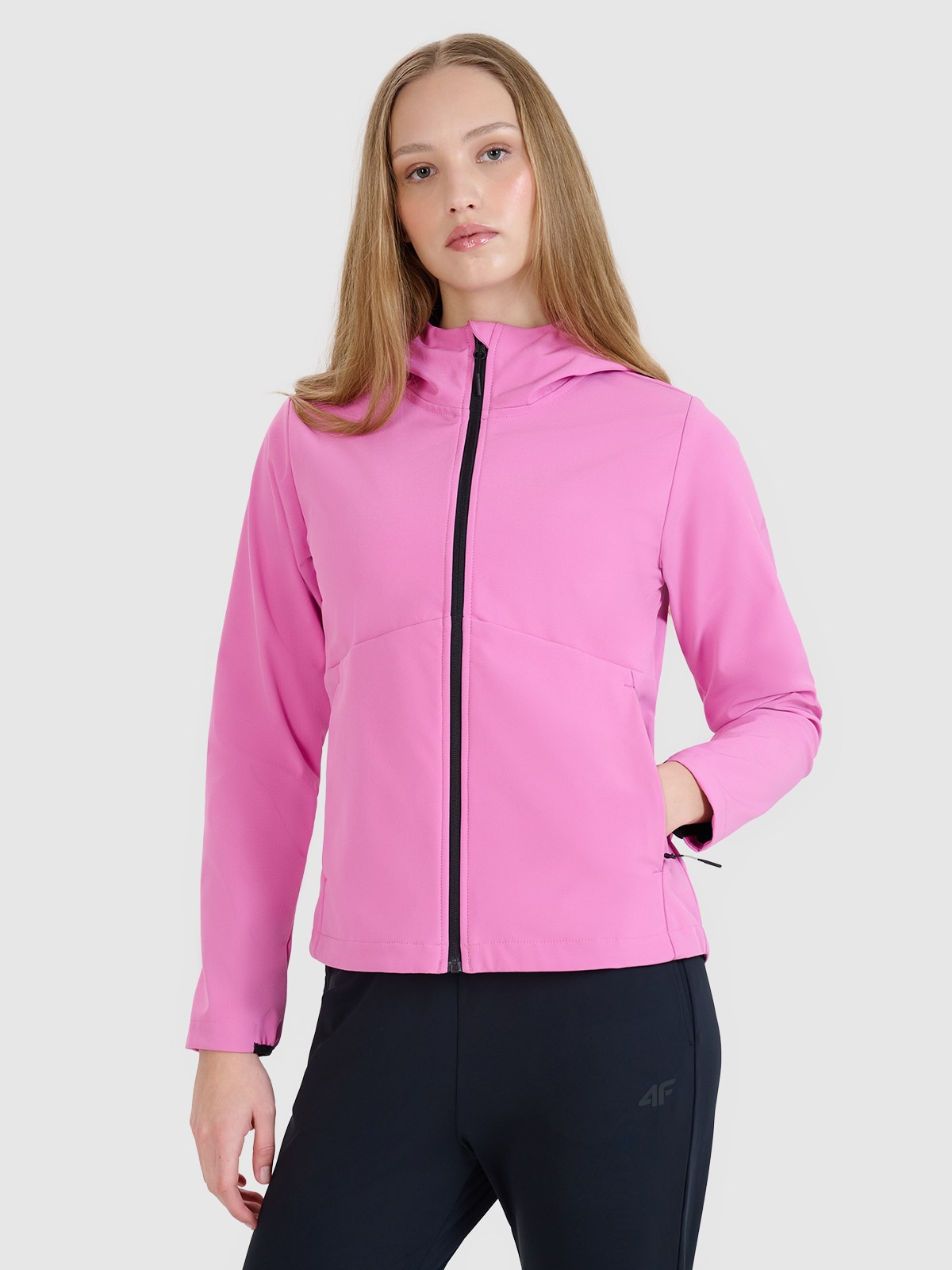 Жіноча куртка softshell вітрозахисна мембрана 5000 - рожевий