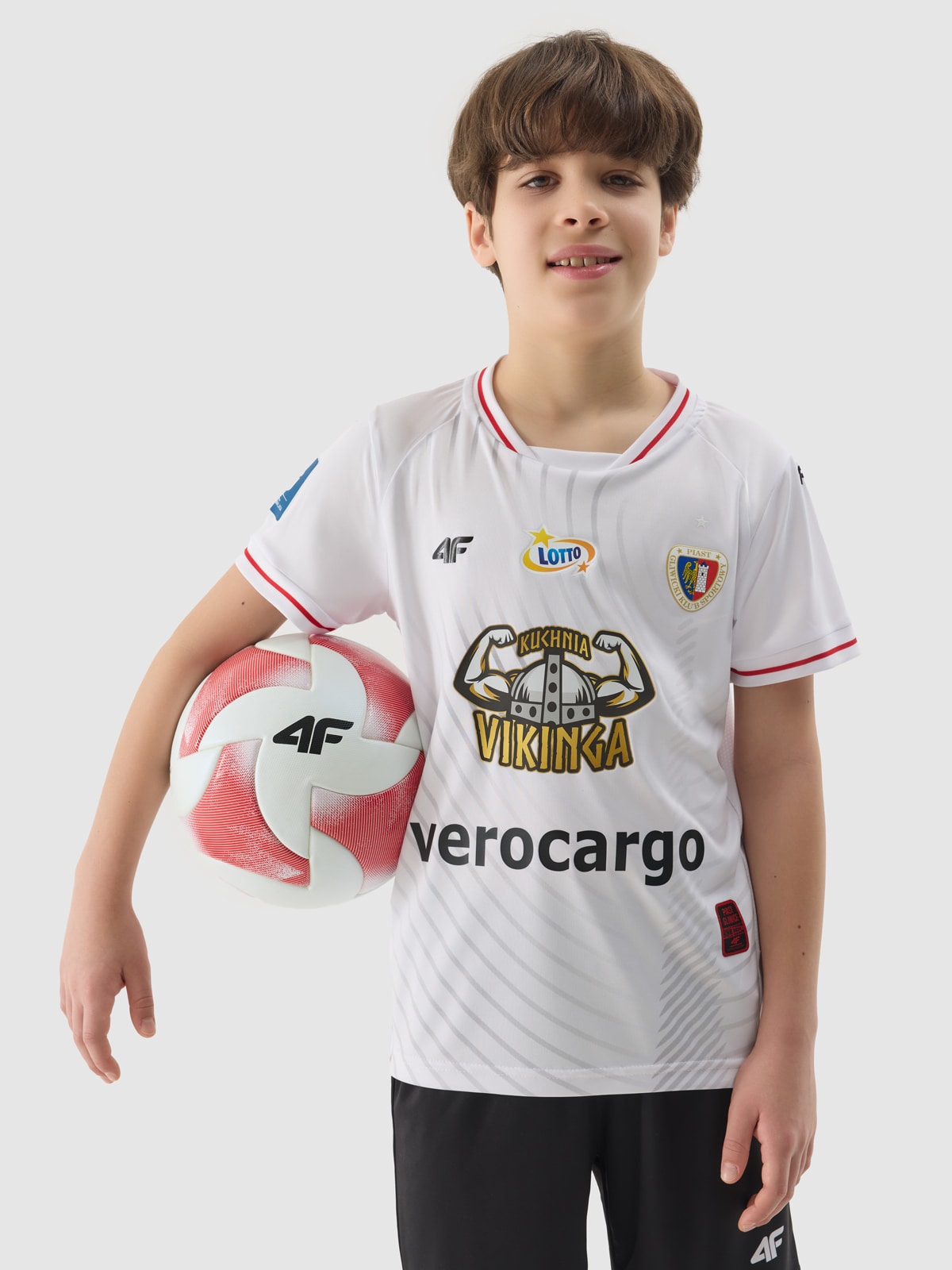 Футболка клубна 4F x Piast Gliwice для хлопчиків - білий