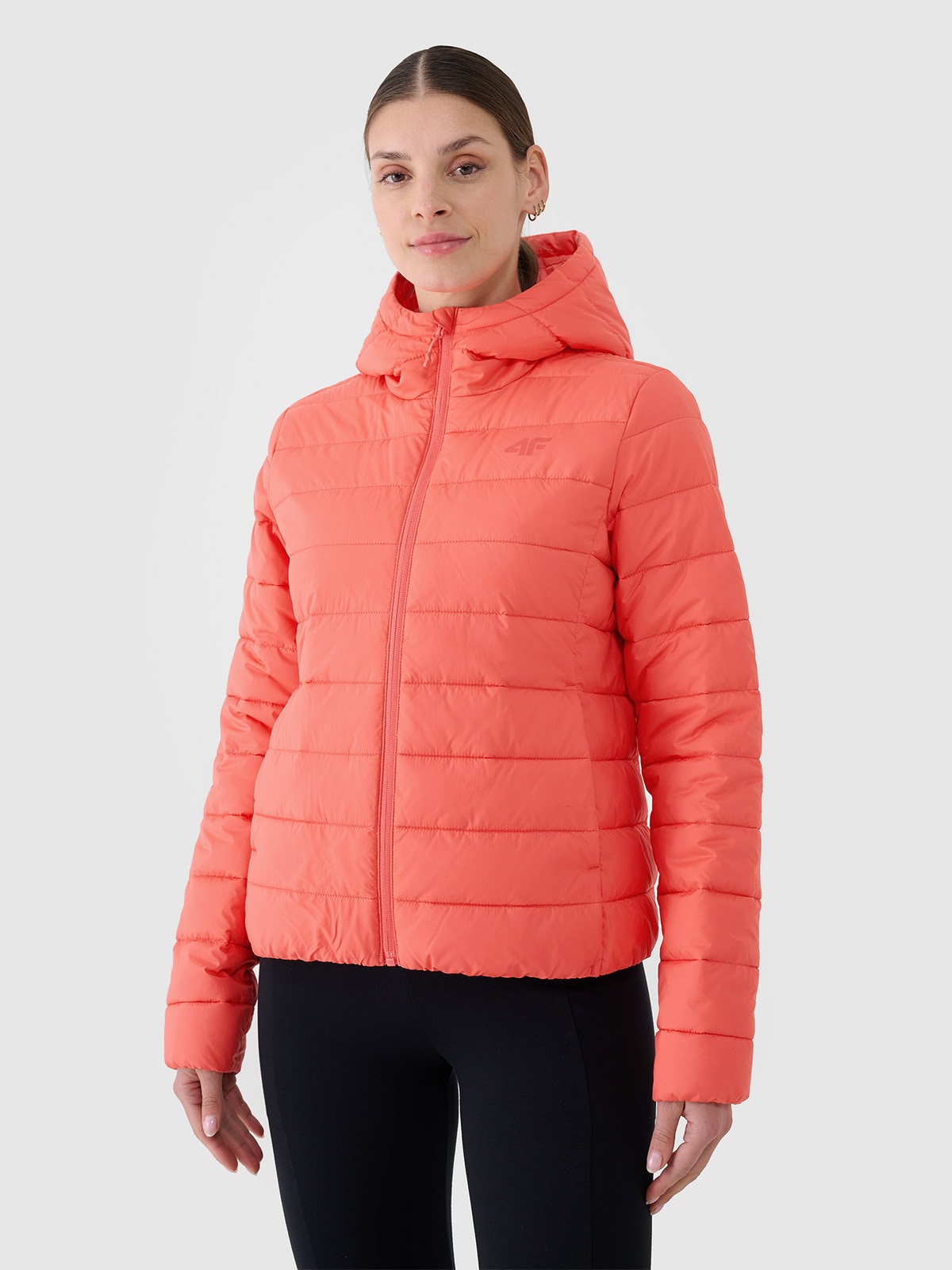 Жіноча пухова куртка з наповнювачем з переробленого матеріалу - червоний