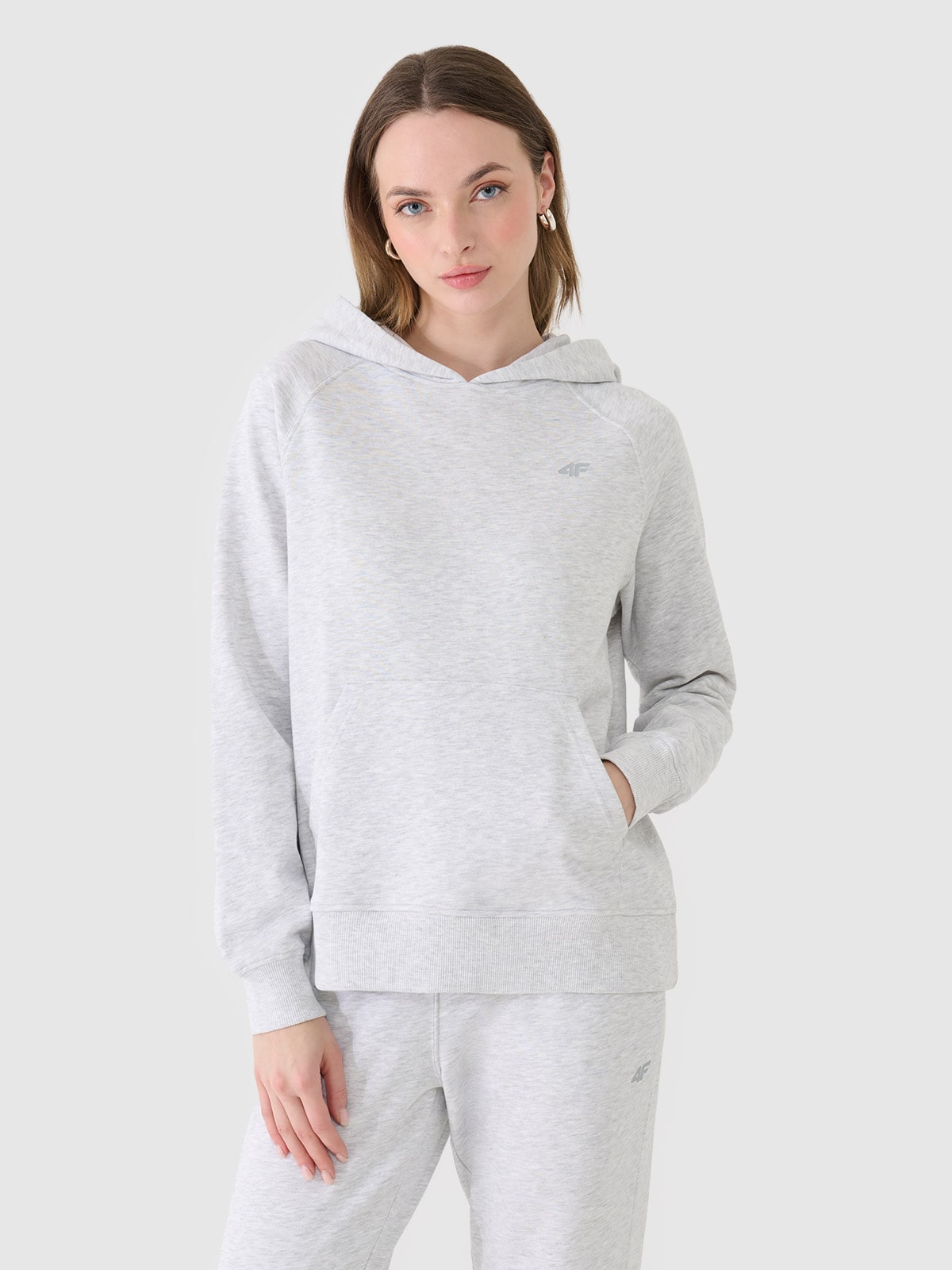 Жіночий спортивний світшот без капюшона - сіре