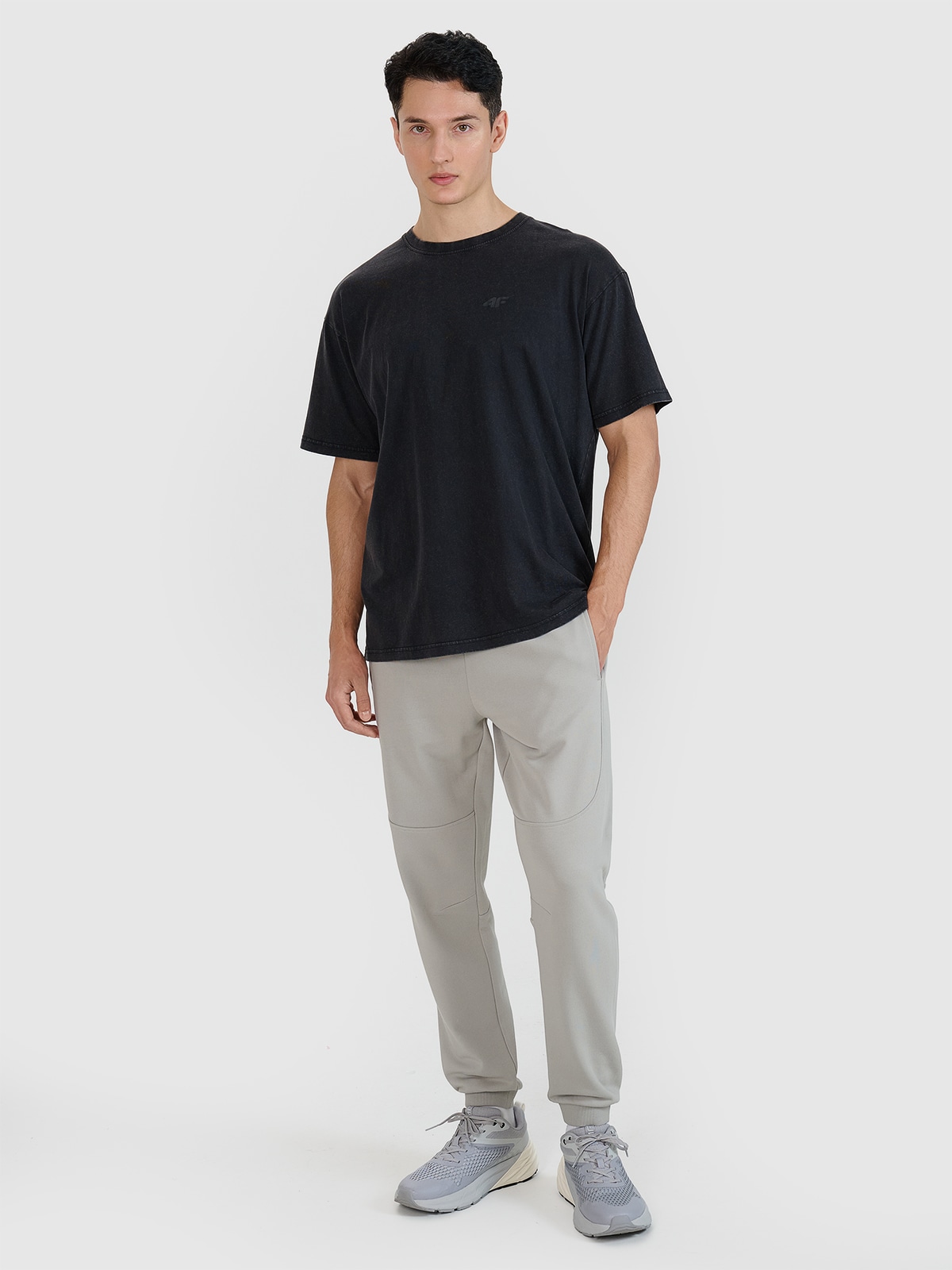 Чоловічі спортивні штани джогери з органічної бавовни - сірий