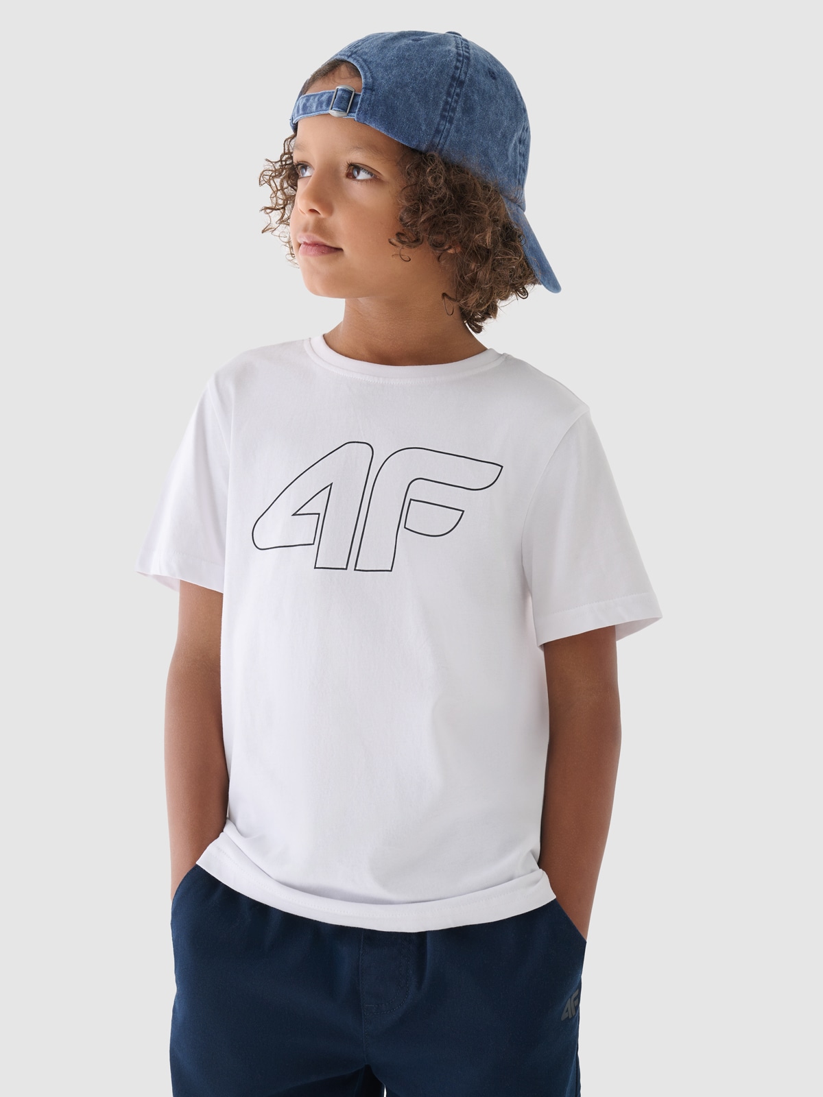 Футболка з принтом для хлопчиків - білий