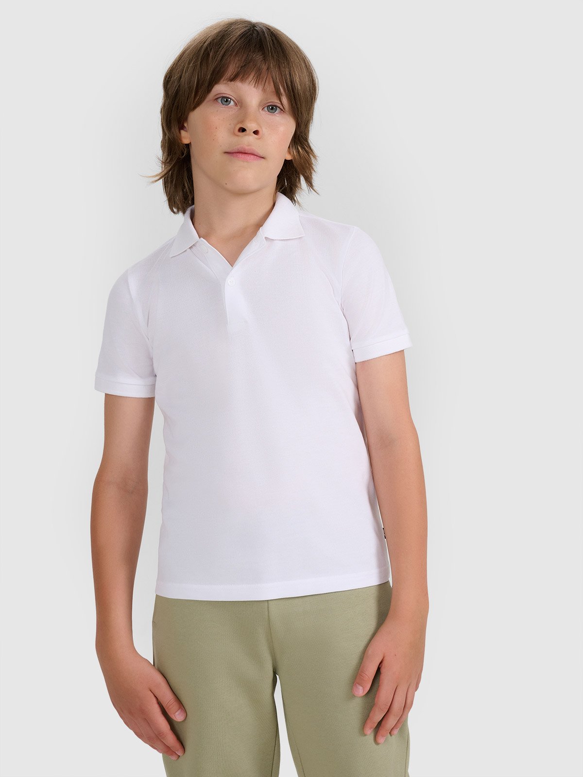 Хлопчача поло regular - біла