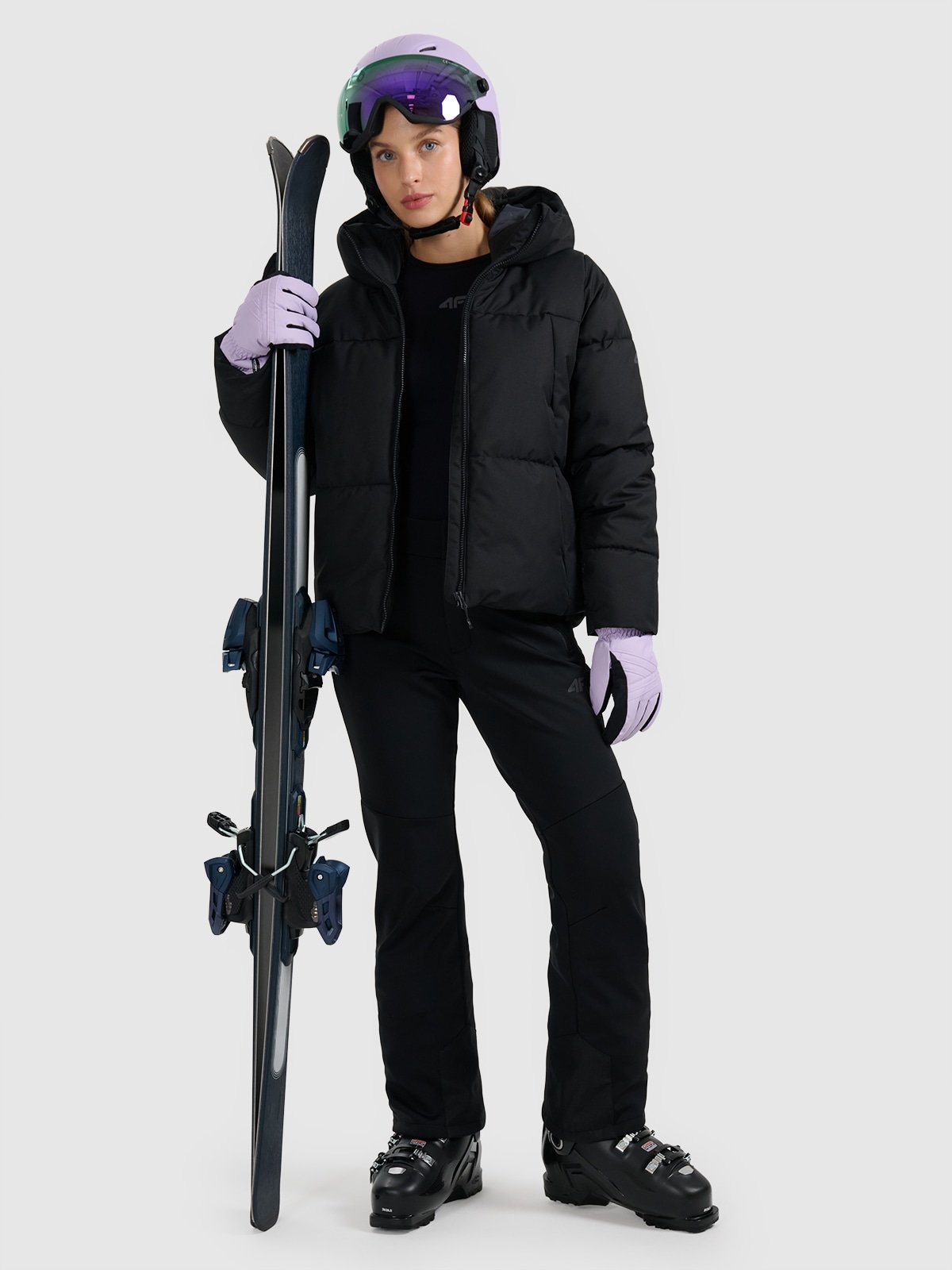 Жіночі лижні штани softshell мембрана 10000 - чорні