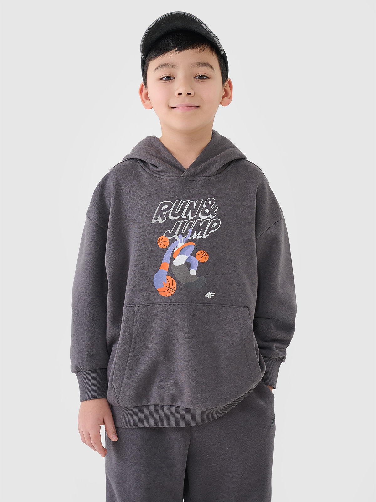 Спортивне худі для хлопчиків - сірий