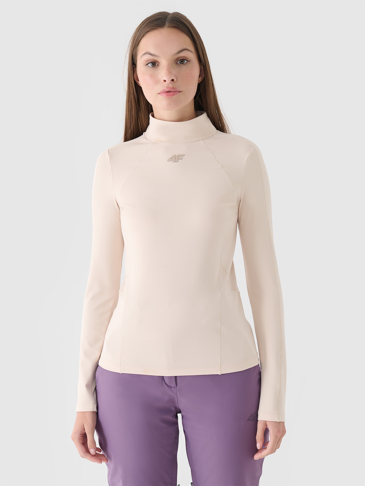 Жіноча термоактивна білизна з начесом (верх) - бежевий