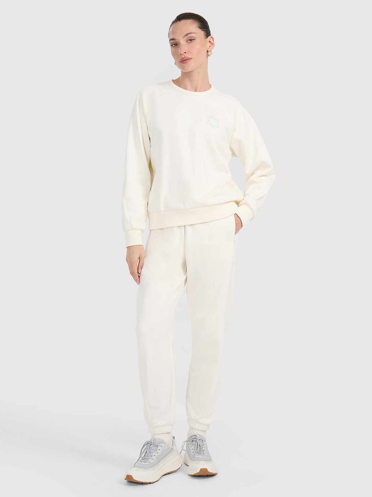 Жіночі спортивні штани джогери - білі