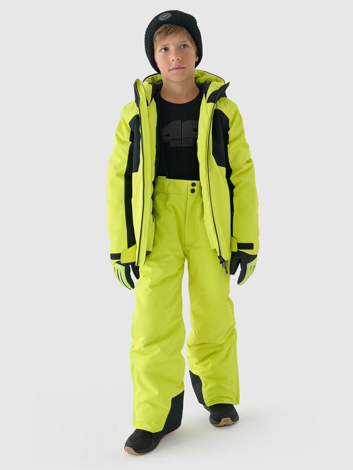 Гірськолижна куртка мембрана 8000 для хлопчиків - зелений