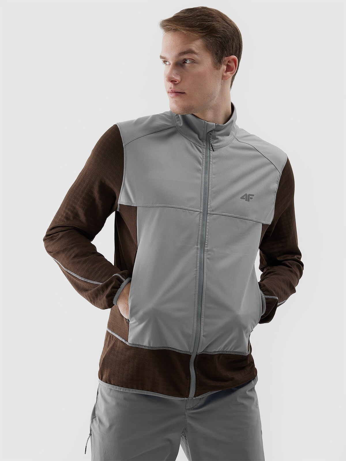 Чоловіча трекінгова куртка мембрана 5000 - сірий