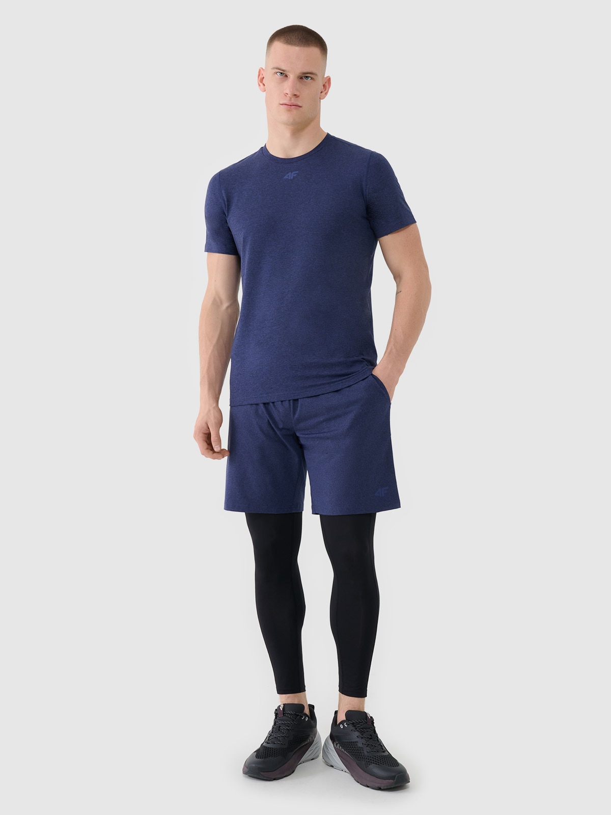 Чоловічі швидковисихаючі шорти для тренувань - темно-синій