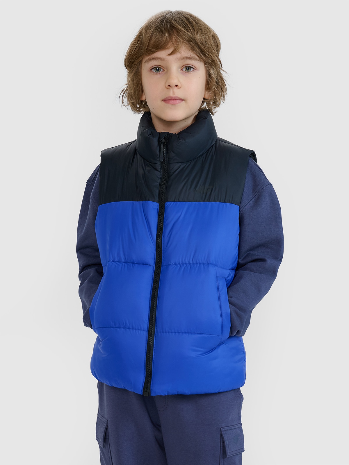 Пухова жилетка з синтетичним наповнювачем для хлопчиків - блакитний