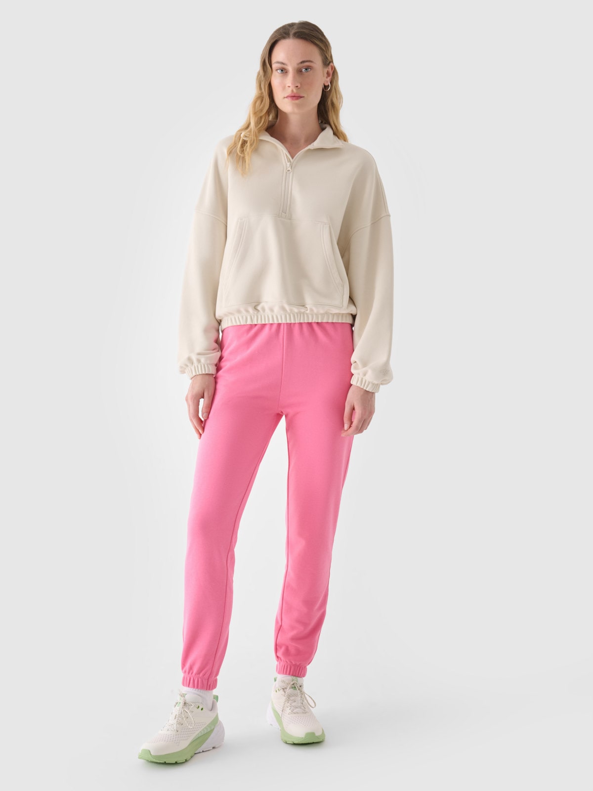 Жіночі спортивні штани джогери - рожевий