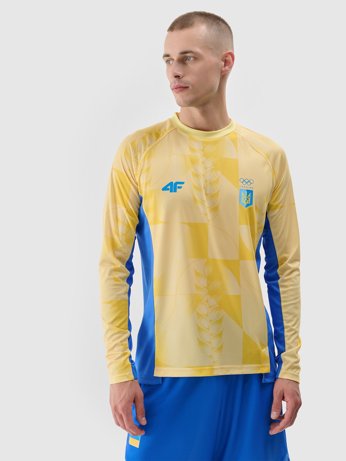 Париж/Україна - Чоловічий швидковисихаючий функціональний лонгслів - жовтий