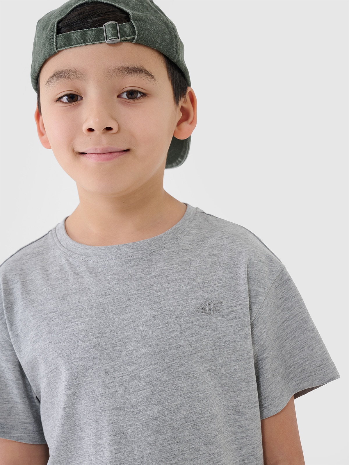 Однотонна футболка для хлопчиків - сірий