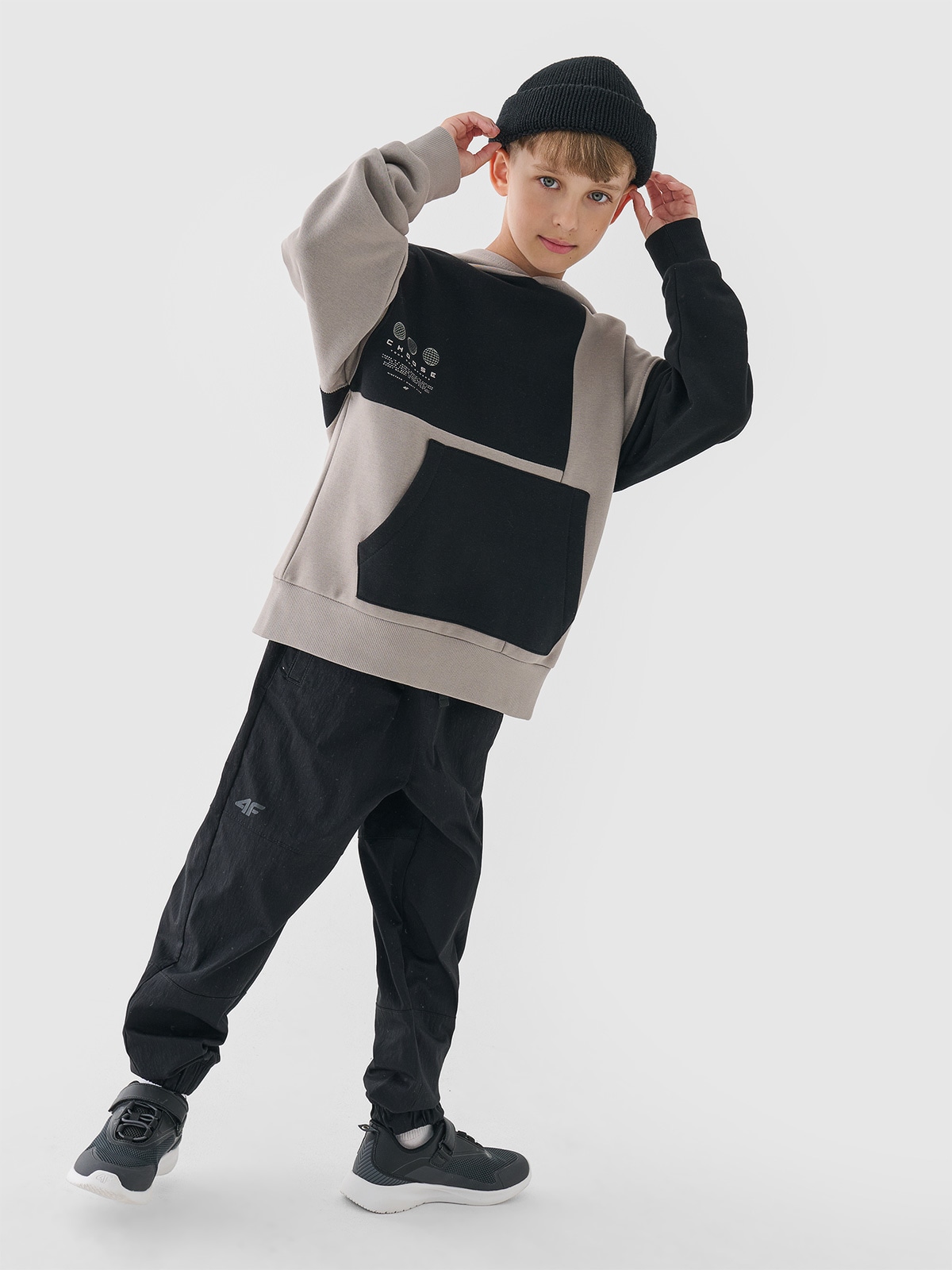 Спортивне худі для хлопчиків - сірий