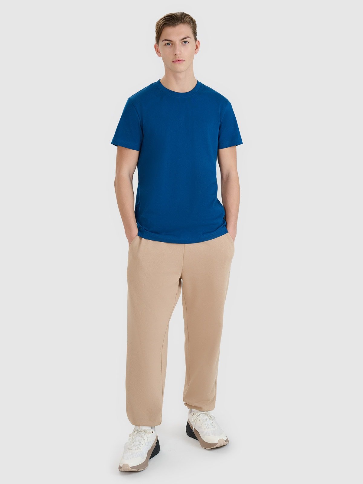 Чоловічі спортивні штани джогери - бежеві